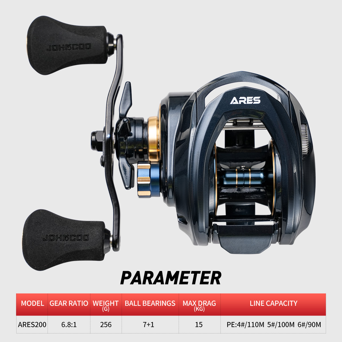 Carrete JOHNCOO Baitcasting, m - Abu Garcia Reel Max reseña y precio